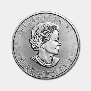 Moneda Maple Leaf plata