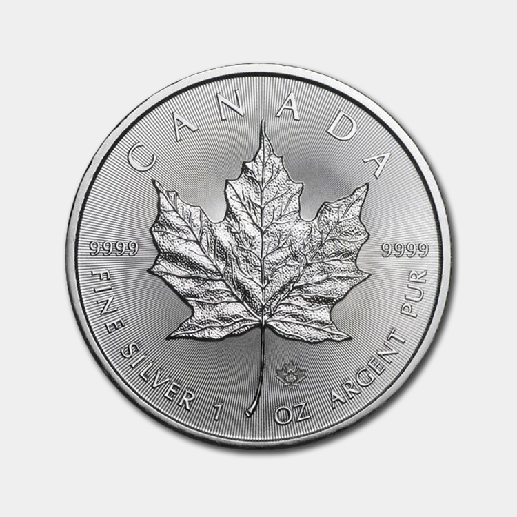 Moneda Maple Leaf plata