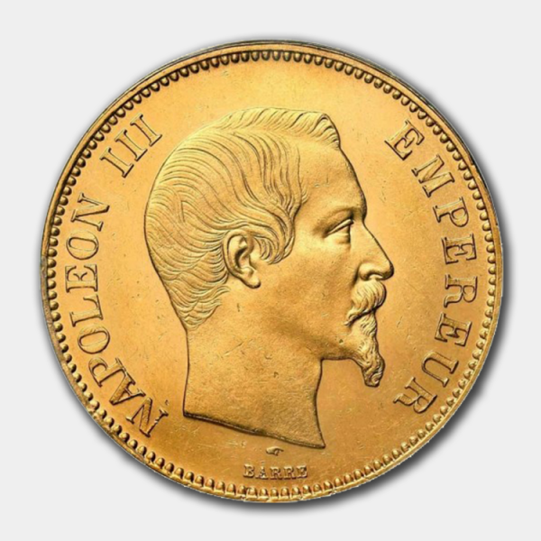 100 francos Napoleon III Anverso