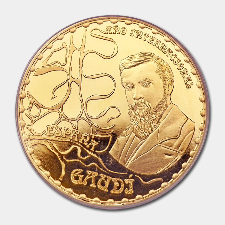 Moneda 400 euros Gaudi anverso
