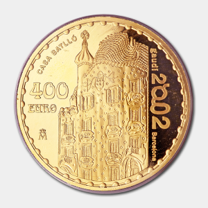 Moneda 400 euros gaudi reverso
