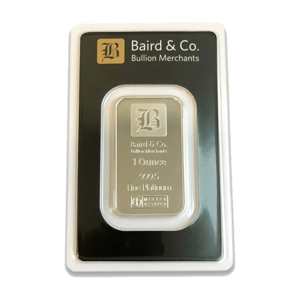 Lingote Baird & Co. 1 oz Platino 999,5